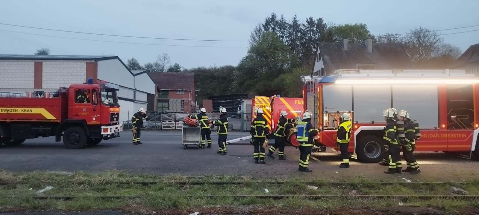 Übung an Gleisanlage