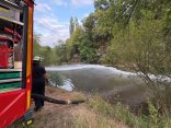 Wasser wird mit Fahrzeugpumpe wieder der Nahe zugeführt