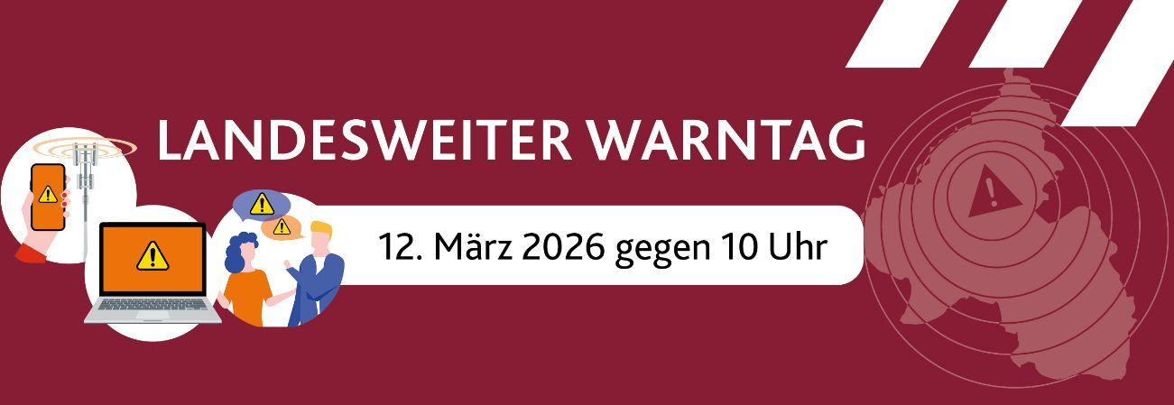 Symbolgraftik, Landesweiter Warntag, 12. März 2026