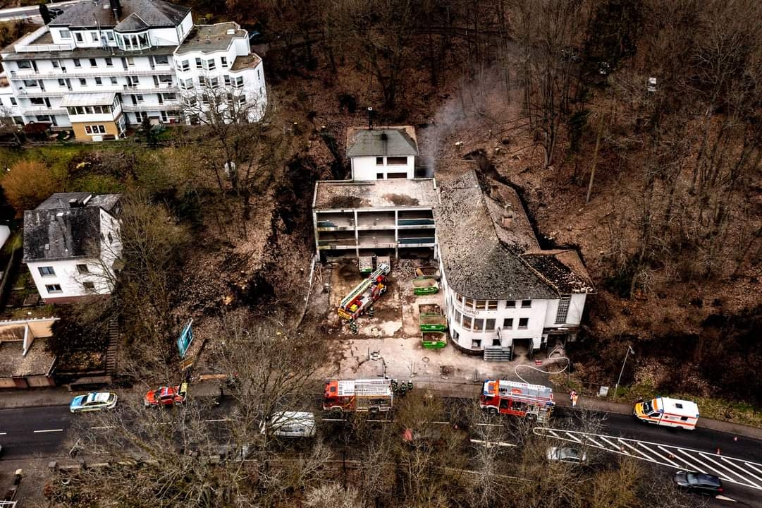 Luftaufnahme des Brandes