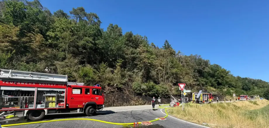 Löschangriff Böschungsbrand