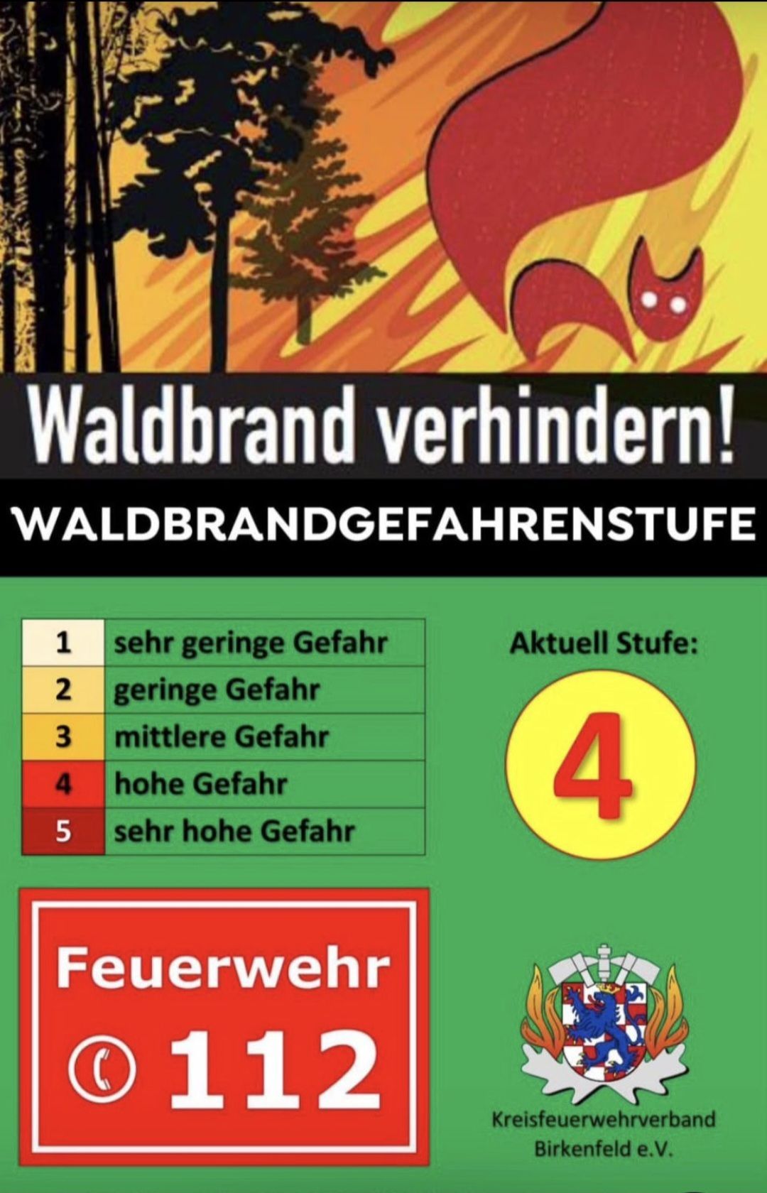 Plakat Waldbrände vermeiden