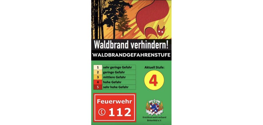 Plakat Waldbrände vermeiden